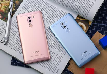 华为商城五周年 荣耀畅玩6X玫瑰金、天海蓝色