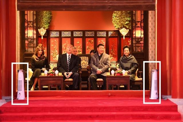 川普访华国货走红_故宫现国产取暖器