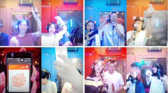 （连麦合唱中的全民K歌店用户）