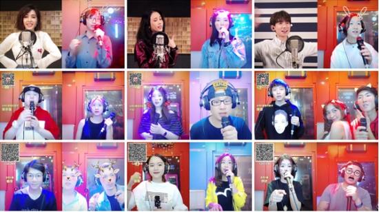 （用户与明星、全民K歌签约艺人、全民K星的《我想和你唱》作品）