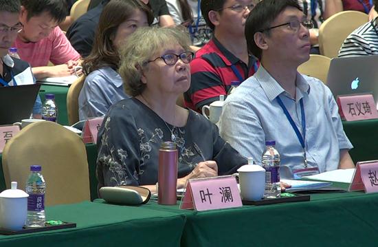 叶澜教授认真听王陆教授主题报告  